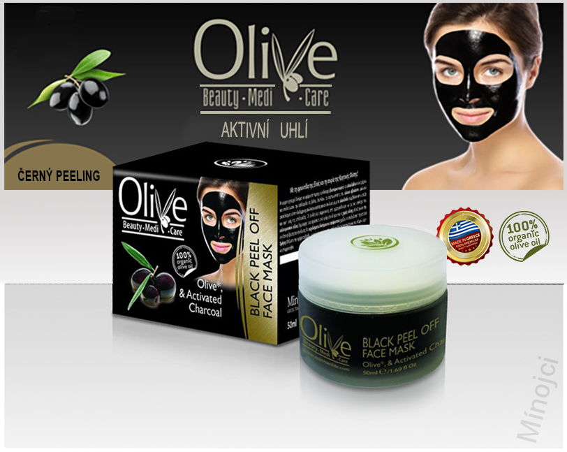 OLIVE Čistící černá slupovací maska Aktivní uhlí 50 ml